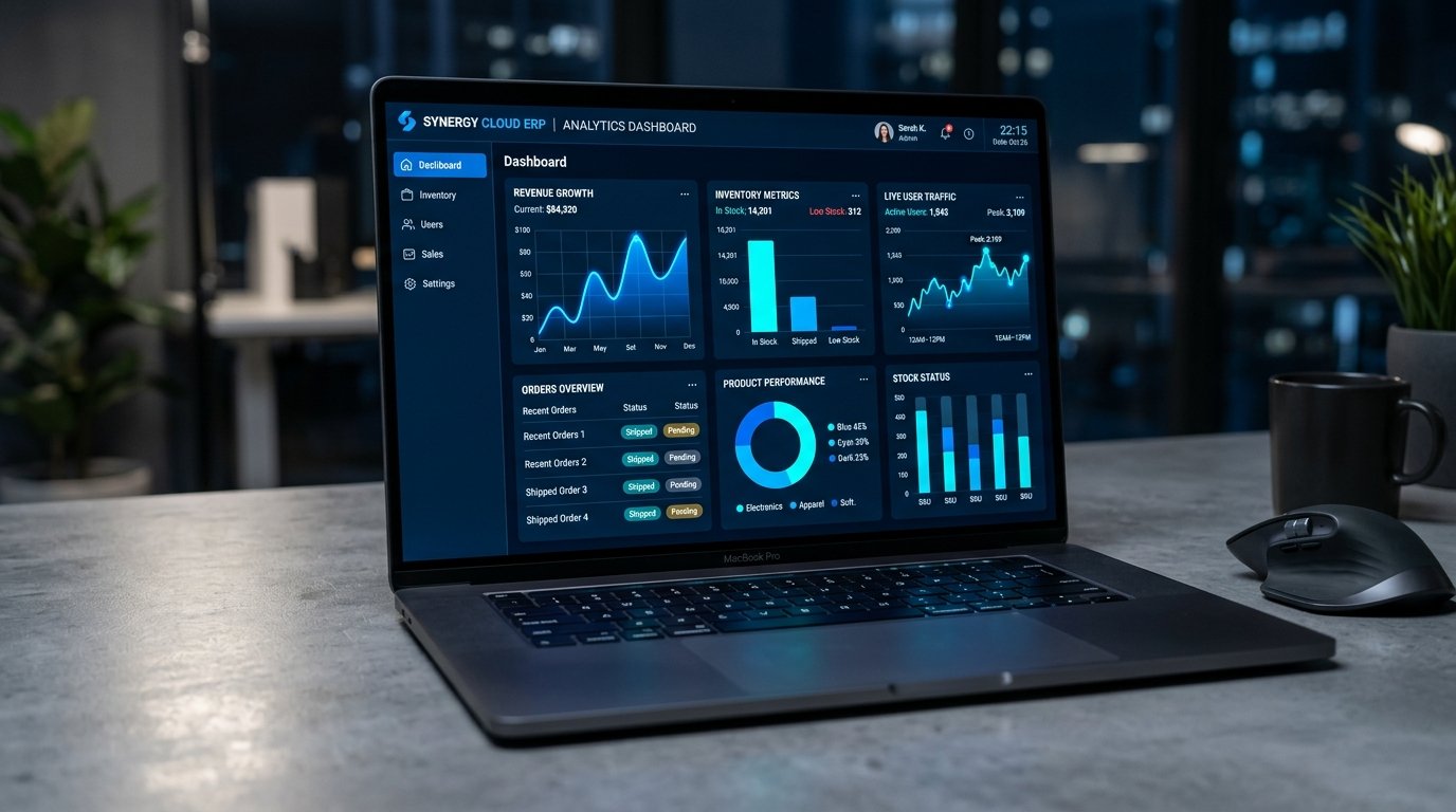 Manual2Soft Custom Cloud ERP & Web App Software Dashboard Showcase