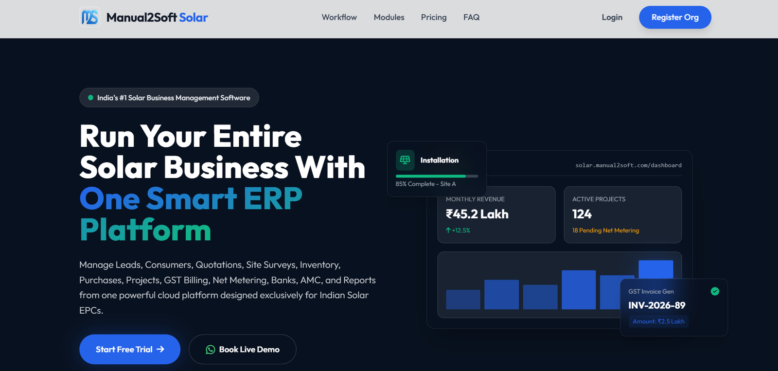 Pawan Solar ERP Platform